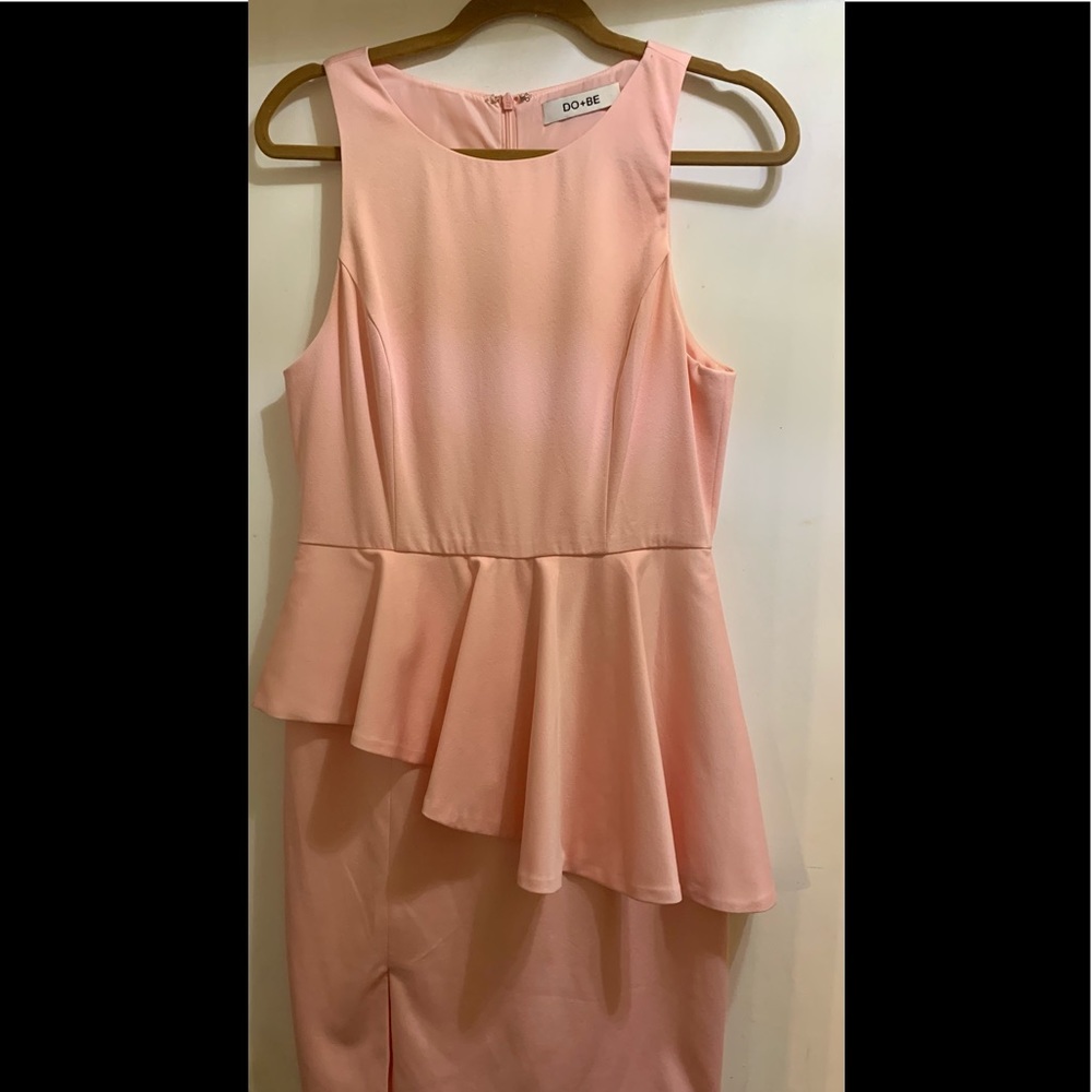 Do Be pink peplum dress size large